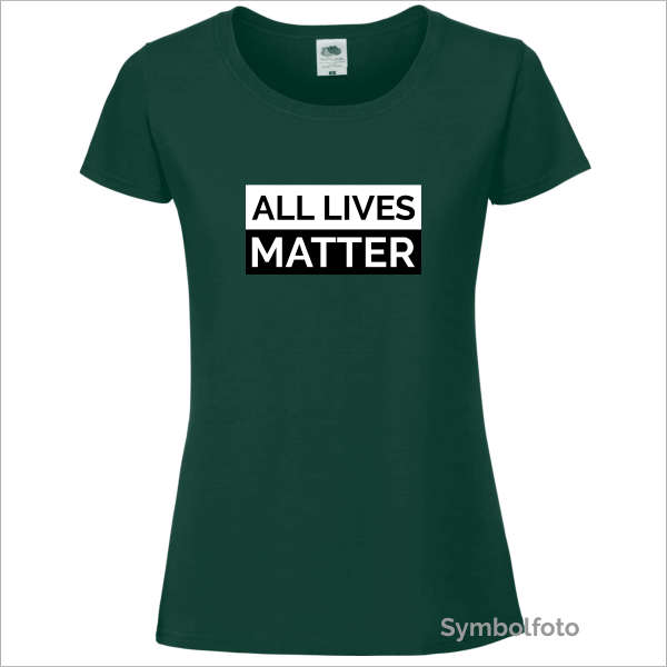 T-Shirt "ALL LIVES MATTER" für Frauen in grün