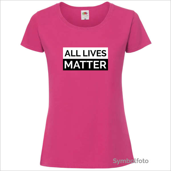 T-Shirt "ALL LIVES MATTER" für Frauen in pink