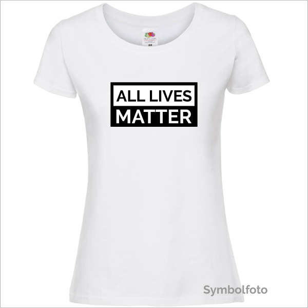 T-Shirt "ALL LIVES MATTER" für Frauen in weiß