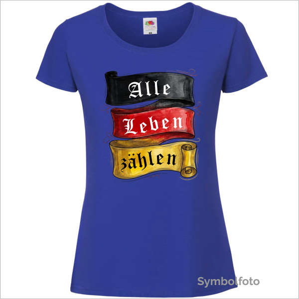 T-Shirt "Alle Leben zählen" für Frauen in blau