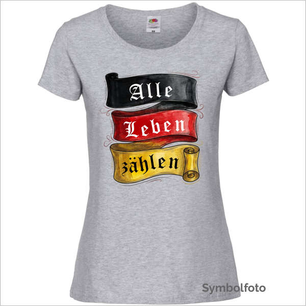 T-Shirt "Alle Leben zählen" für Frauen in grau