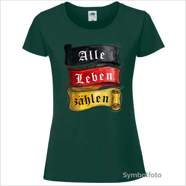 T-Shirt "Alle Leben zählen" für Frauen in grün