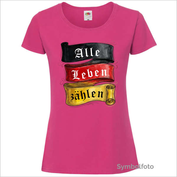 T-Shirt "Alle Leben zählen" für Frauen in pink