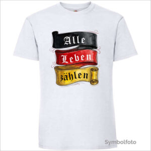 T-Shirt "Alle Leben zählen" für Männer in weiß