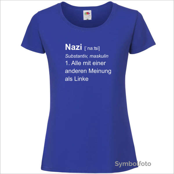 T-Shirt "Nazi" für Frauen in blau