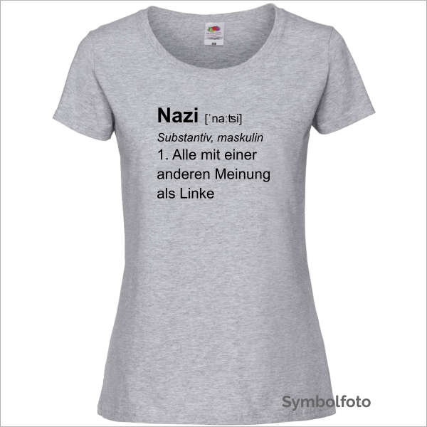 T-Shirt "Nazi" für Frauen in grau