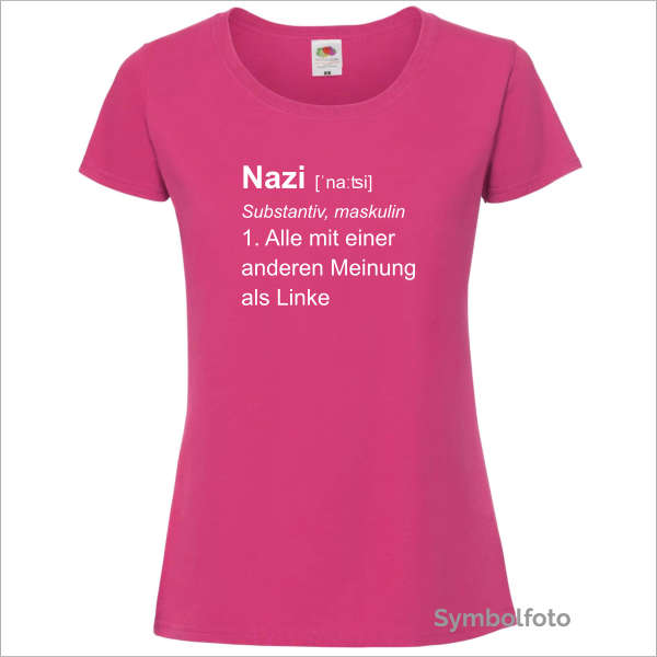 T-Shirt "Nazi" für Frauen in pink