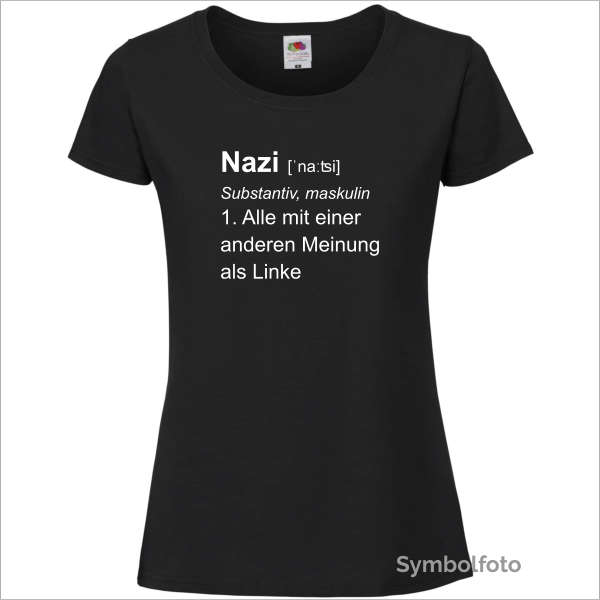T-Shirt "Nazi" für Frauen in schwarz