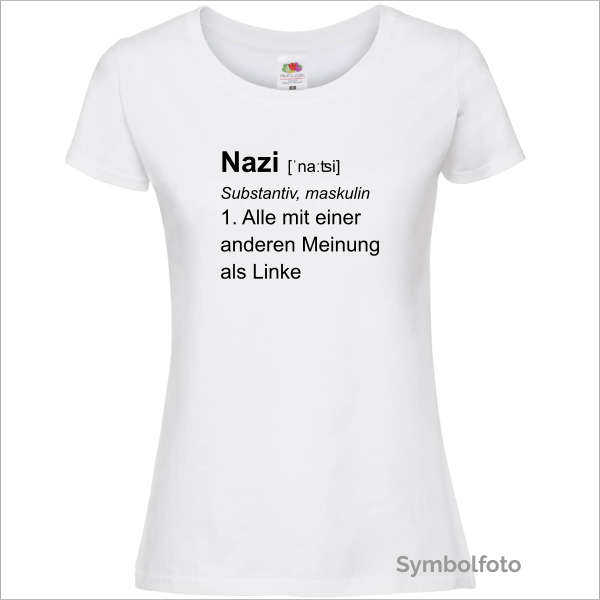 T-Shirt "Nazi" für Frauen in weiß