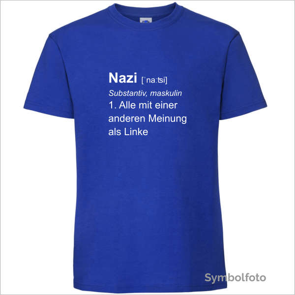 T-Shirt "Nazi" für Manner in blau