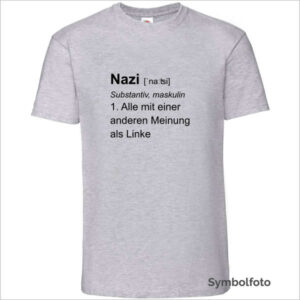 T-Shirt "Nazi" für Manner in grau
