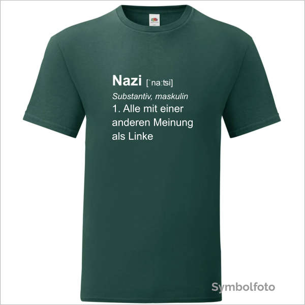 T-Shirt "Nazi" für Manner in grün