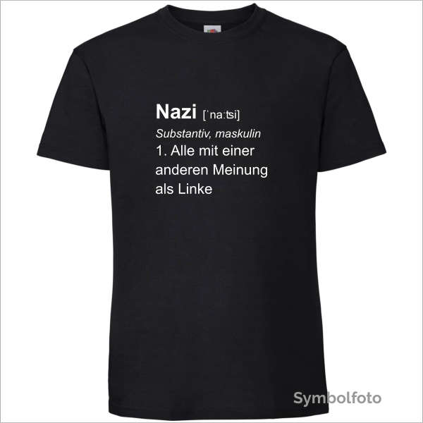 T-Shirt "Nazi" für Manner in schwarz