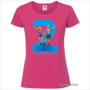 T-Shirt "Zwei Geschlechter" für Damen in pink